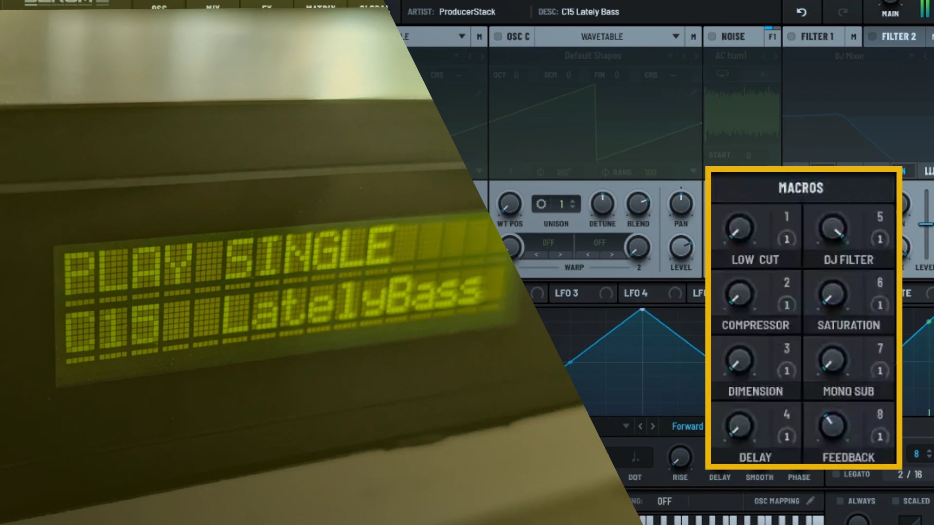 Image of original TX81Z Hardware LATELY BASS plus serum 2 Preset for digital download by Producer Stack