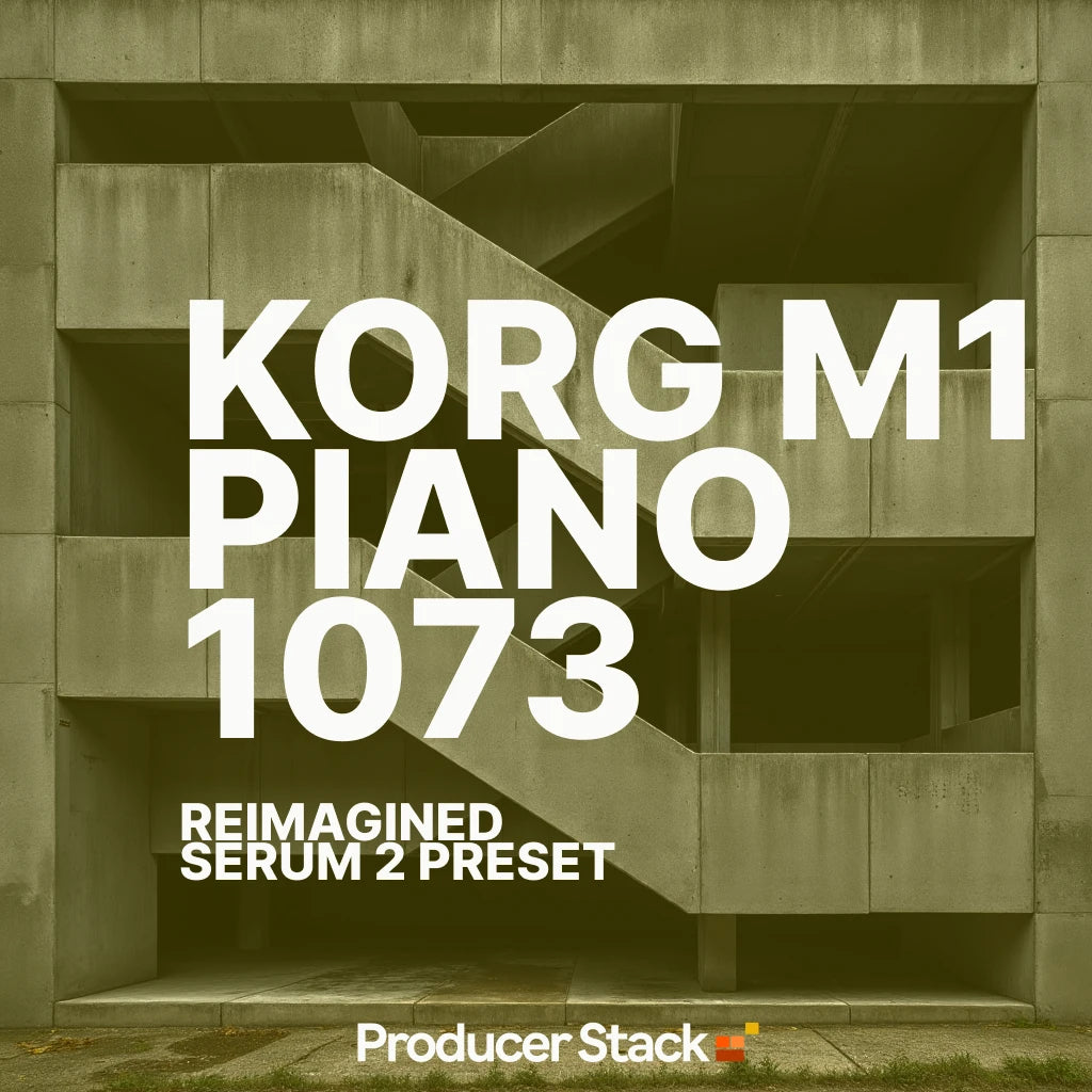 Promotional Image for the Korg M1 Piano 16 1073 Serum 2 Preset from ProducerStack.com