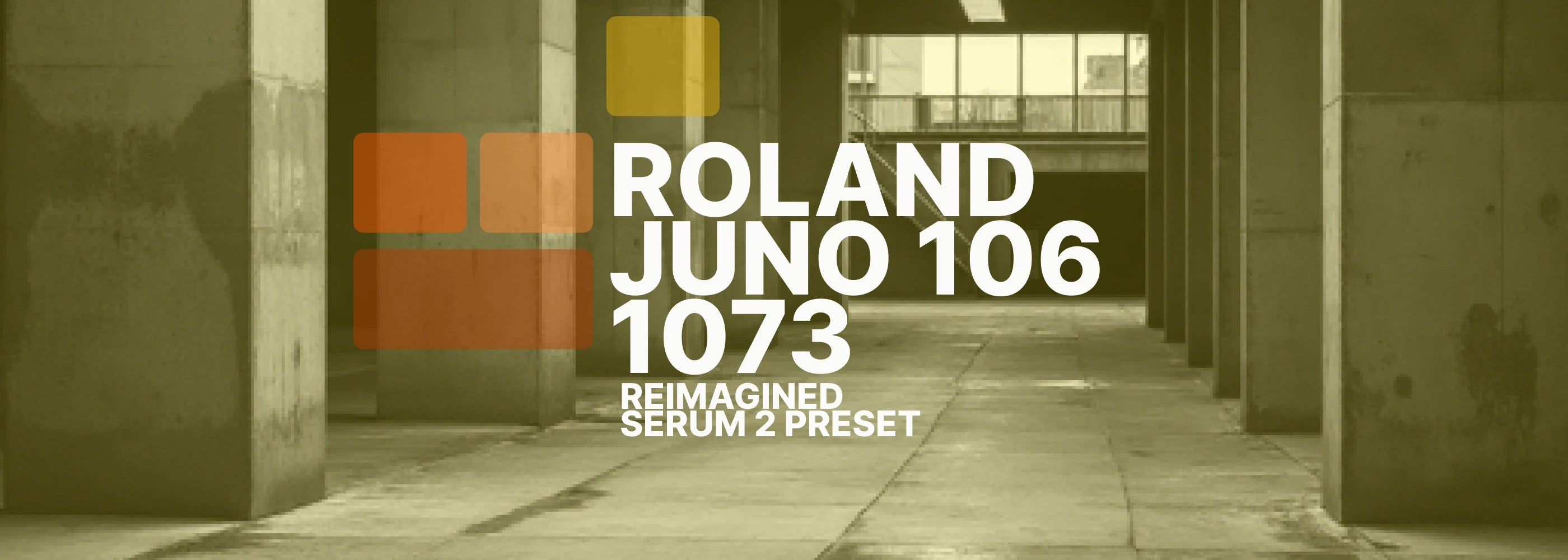 Promotional image for the Roland Juno 106 for Serum 2 preset from producerstack.com