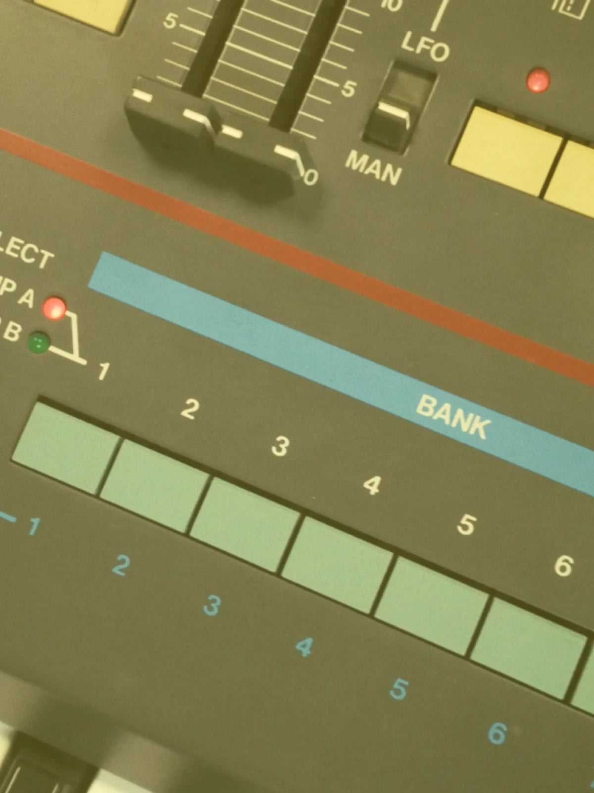 Control panel of a The Roland Juno 106 Synth in support of the Roland Juno 106 1073 Serum 2 Preset Pack from ProducerStack.com