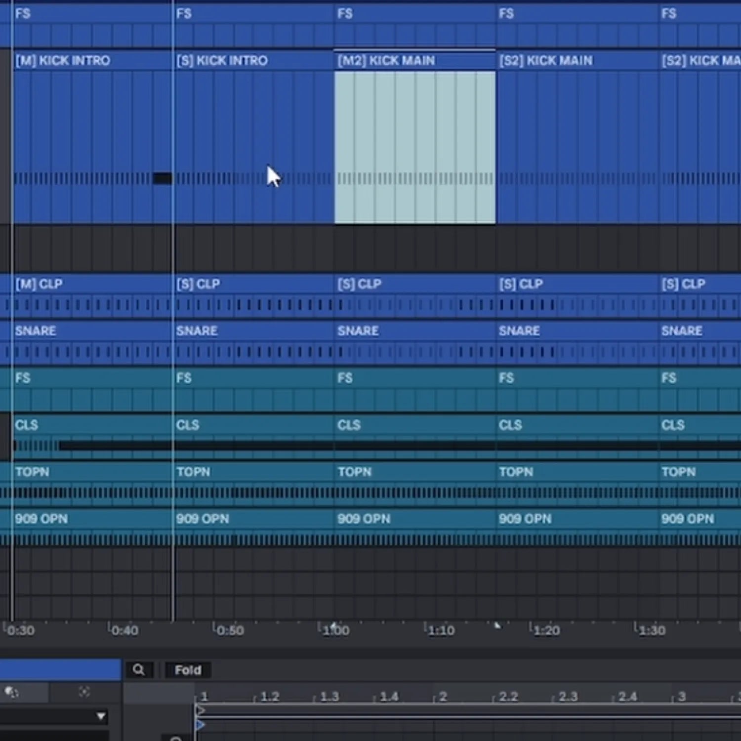 PS Clip Jockey master and slave clips in Ableton Live arrangement view