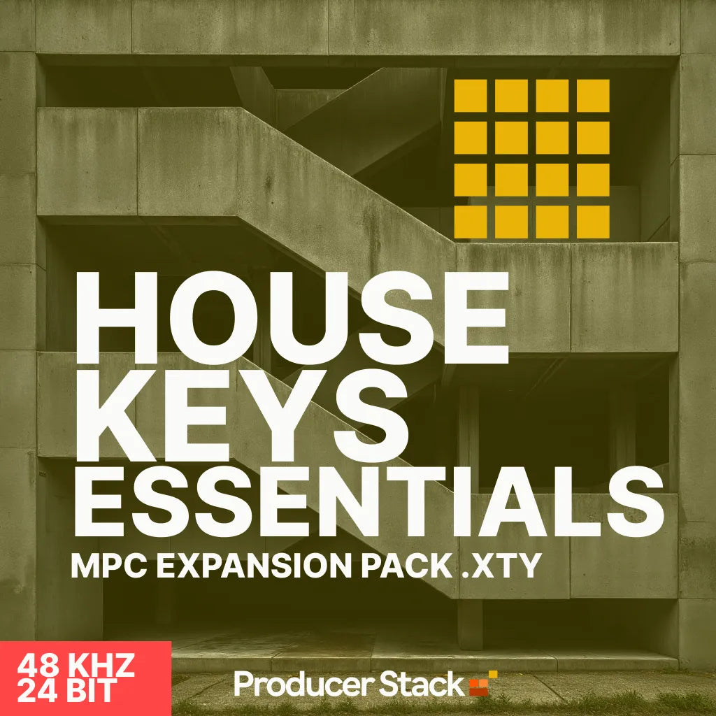 House Keys Essentials MPC Expansion cover, classic house keygroup instruments for standalone Akai MPC by ProducerStack