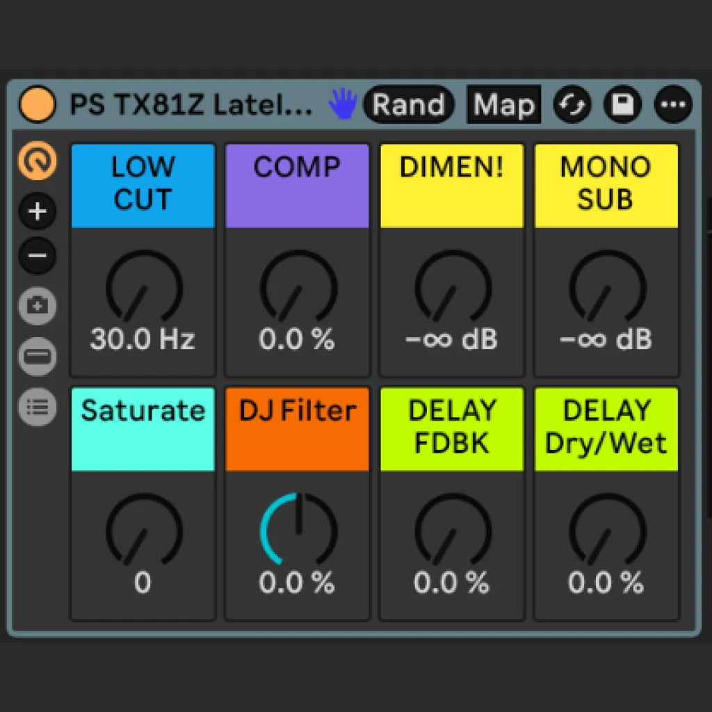 Ableton Rack image c for 'TX81Z LATELY BASS REIMAGINED'   by Producer Stack 